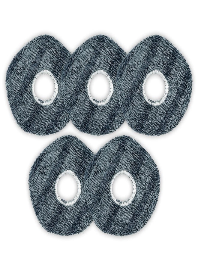 BRUVISH (5 Pack) X10 Pro Omni Replacement Mop Pads for Eufy X10 Pro Omni Robot Vacuum Cleaner, Washable Reusable Replacement Mop Cloths, Mop Pad Accessories Kit, Premium Microfiber - Image 1